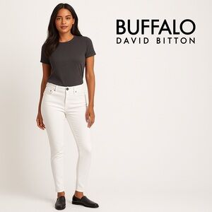 Buffalo David Bitton | White Mid Rise Skinny Jeans Size 32